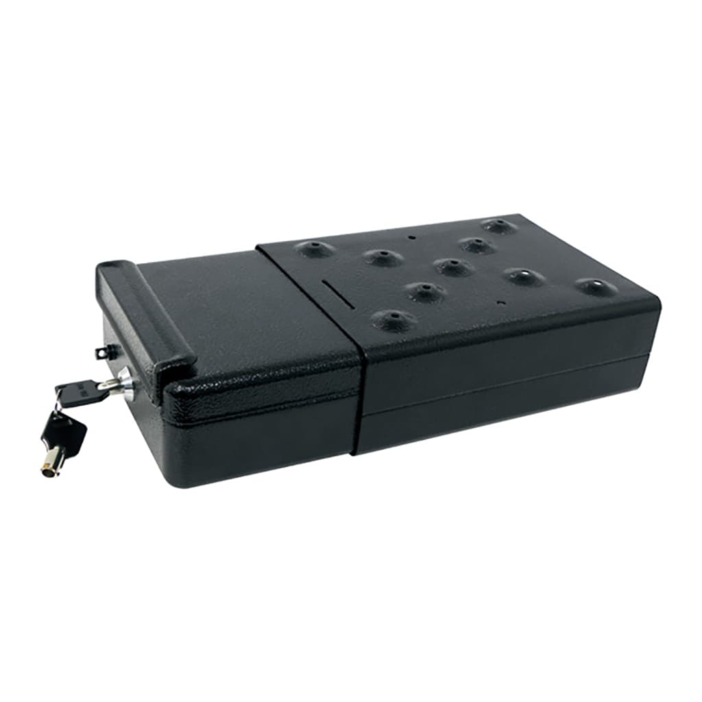 Carpoint Caja de seguridad de acero negro 22,5x16x7,5 cm