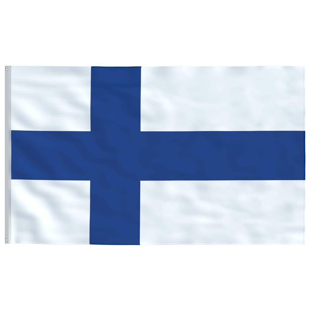 vidaXL Bandera de Finlandia y mástil de aluminio 6,2 m