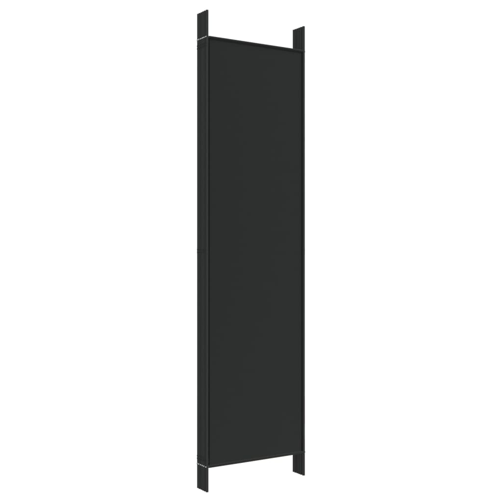 vidaXL Biombo divisor de 6 paneles de tela negro 300x200 cm