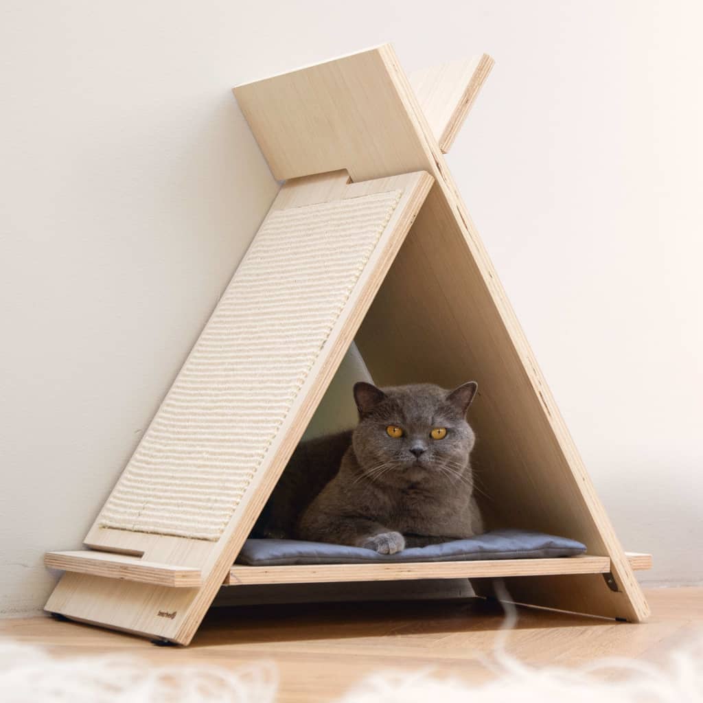 Beeztees Mueble rascador para gatos Rinty madera 55x35x60 cm
