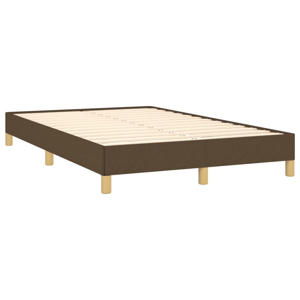 vidaXL Estructura de cama tela marrón oscuro 120x190 cm