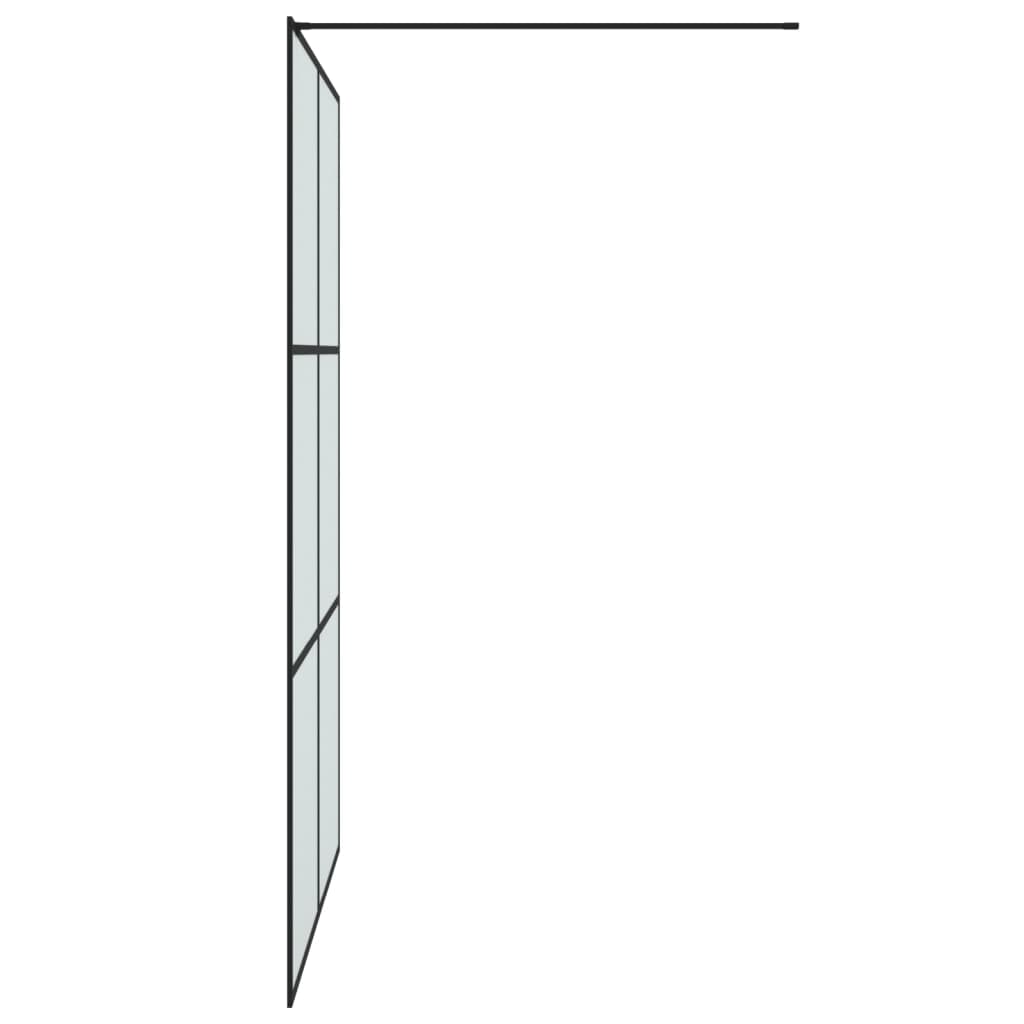 vidaXL Mampara de ducha vidrio ESG esmerilado negro 140x195 cm