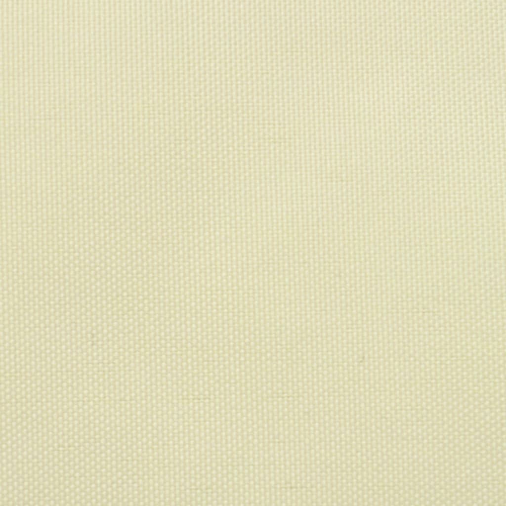 vidaXL Toldo de vela triangular tela Oxford color crema 5x5x5 m