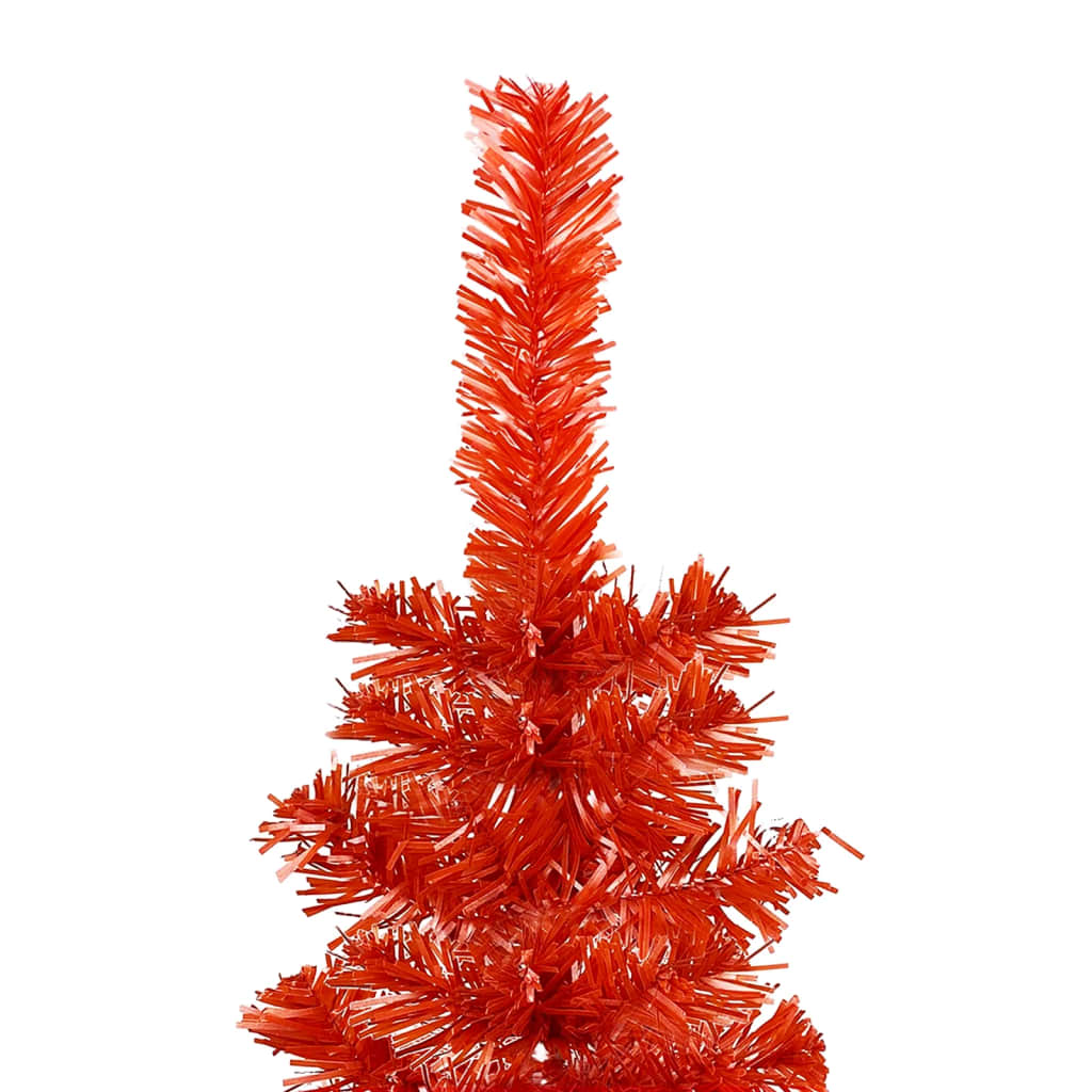 vidaXL Árbol de Navidad delgado rojo 120 cm