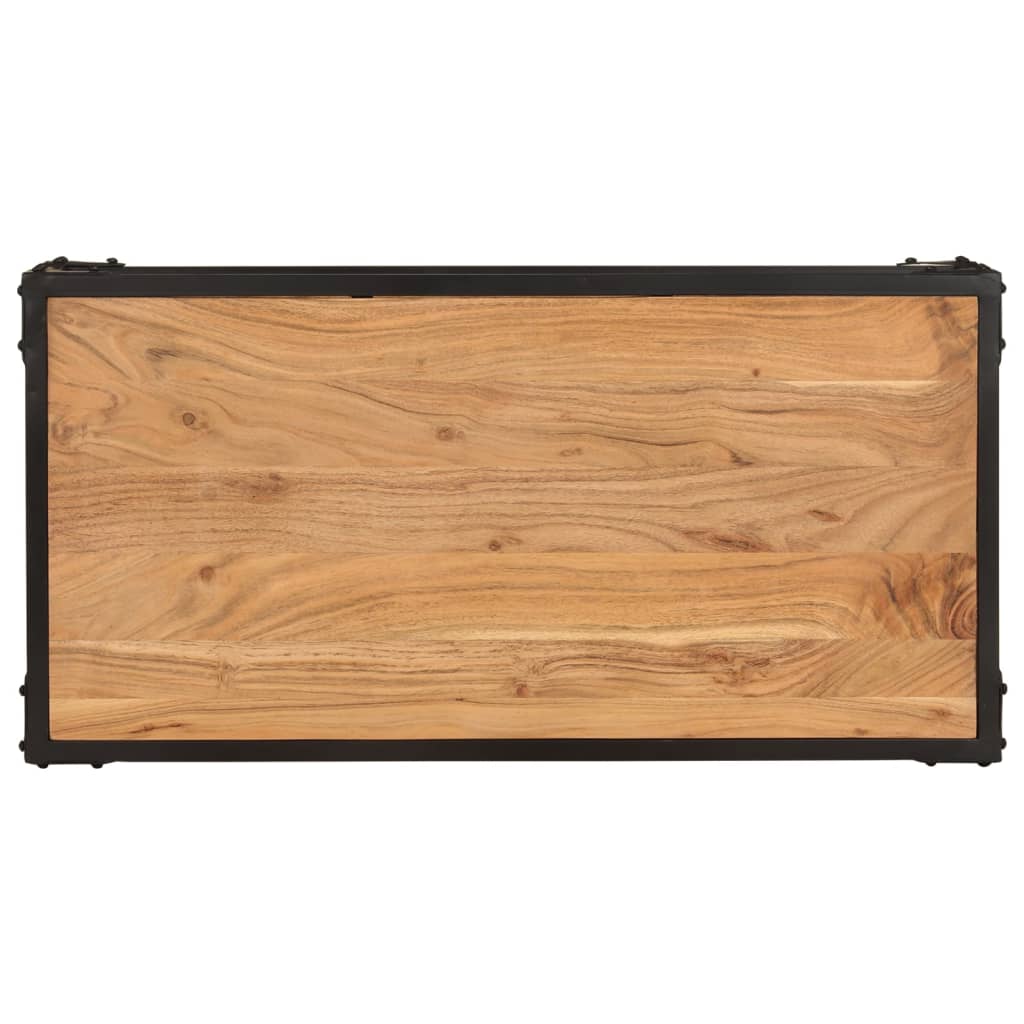 vidaXL Mesa de centro de madera maciza acacia 90x45x35 cm