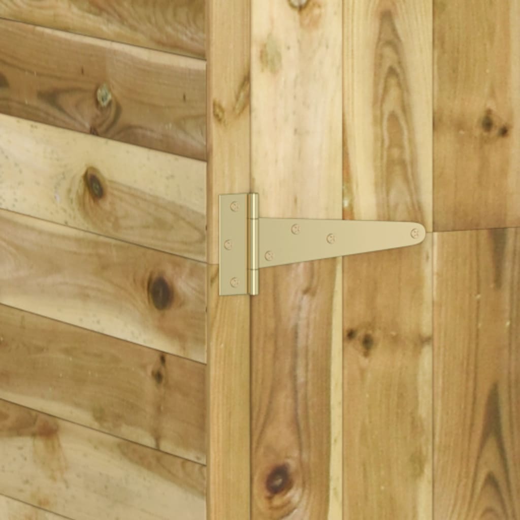 vidaXL Cobertizo de herramientas con puerta madera pino 107x107x220 cm