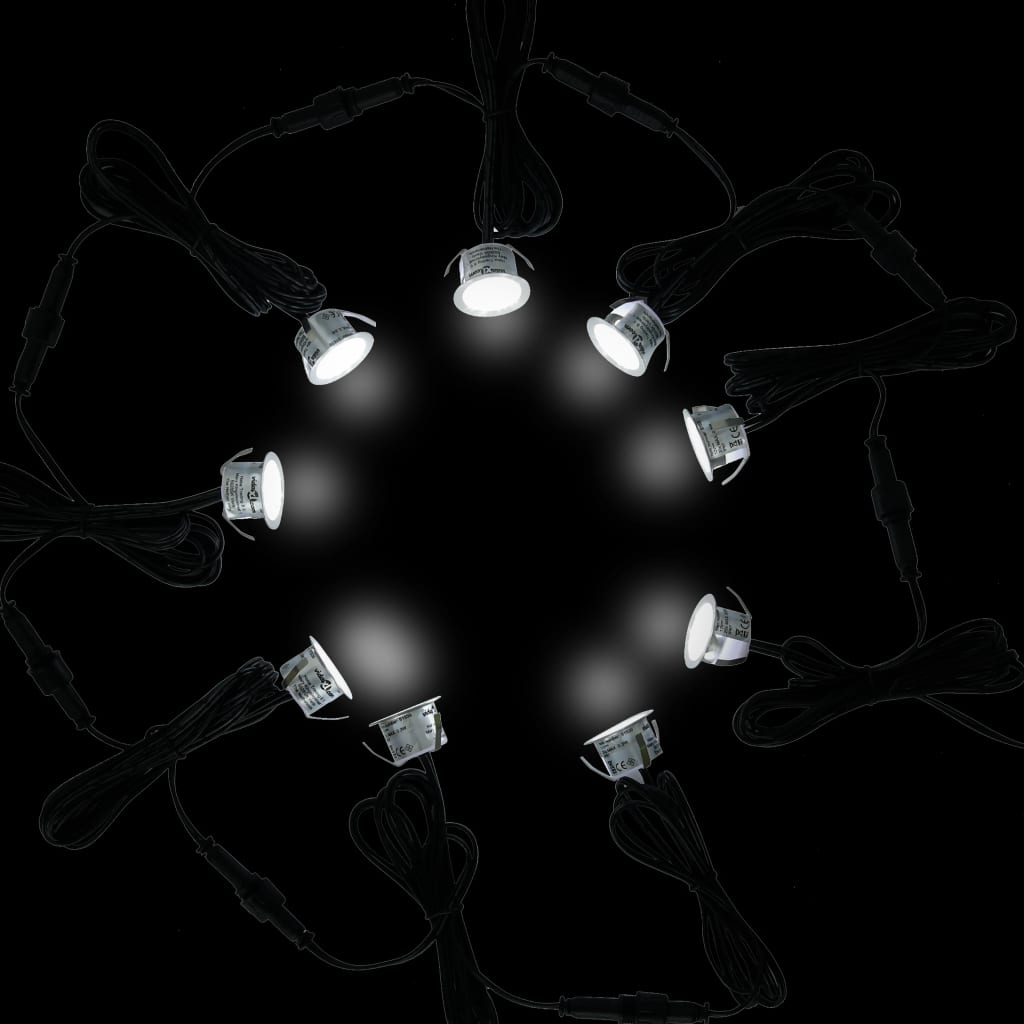 vidaXL Lámparas LED de suelo 6 unidades blanco frio