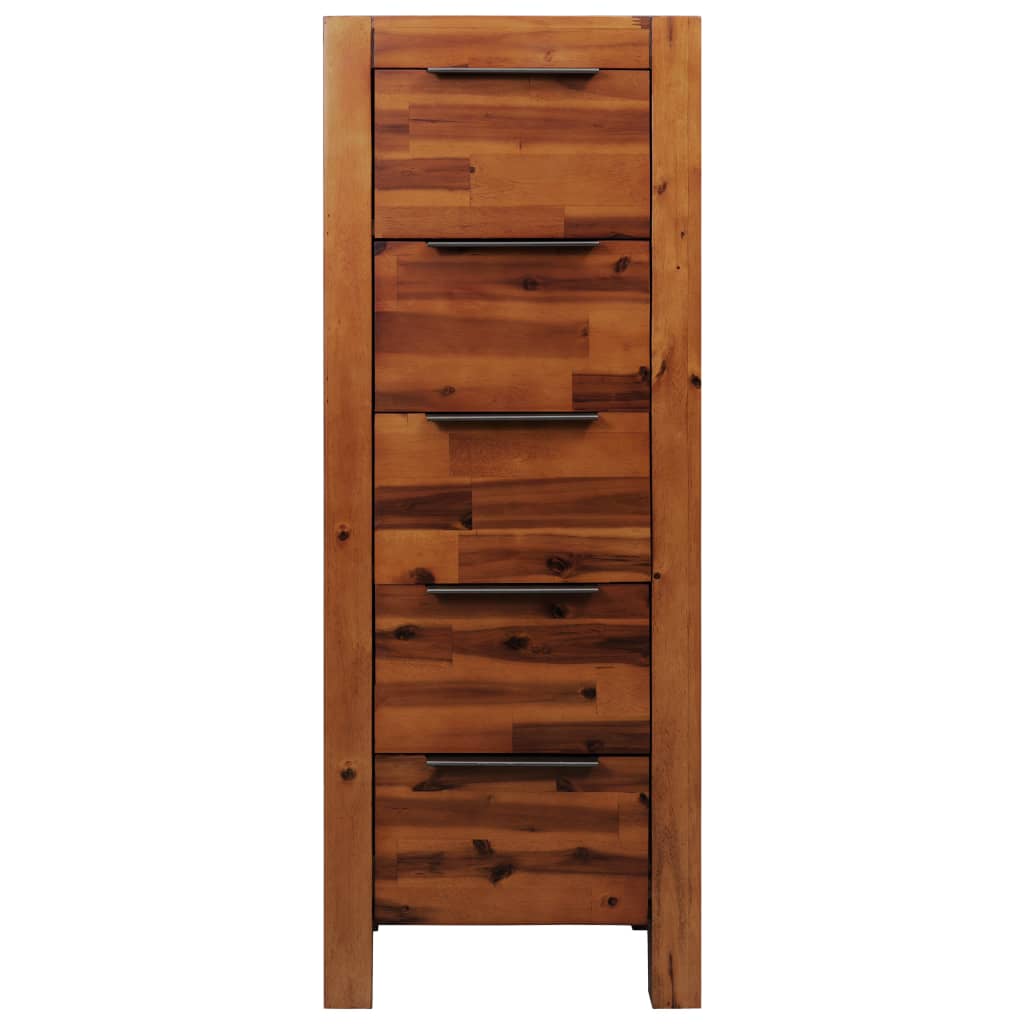 vidaXL Mueble de cajones madera acacia maciza 45x32x115 cm