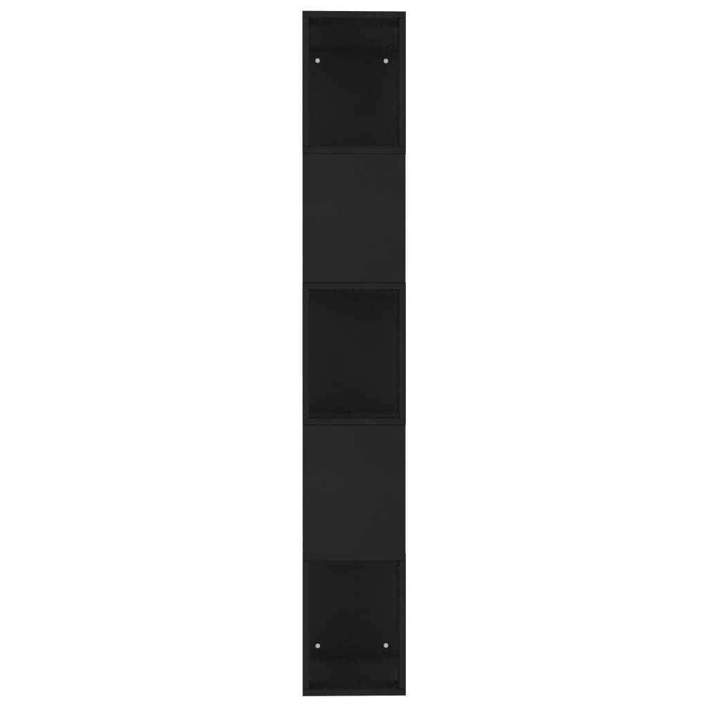 vidaXL Estantería/divisor madera contrachapada negro 45x24x159 cm