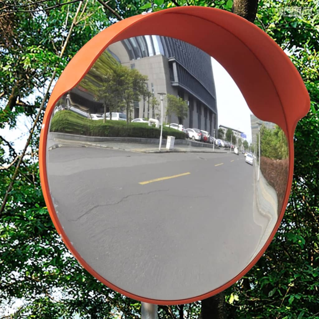 vidaXL Espejo de tráfico convexo plástico naranja 45 cm