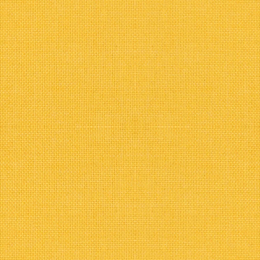 vidaXL Silla de oficina giratoria de tela amarillo claro