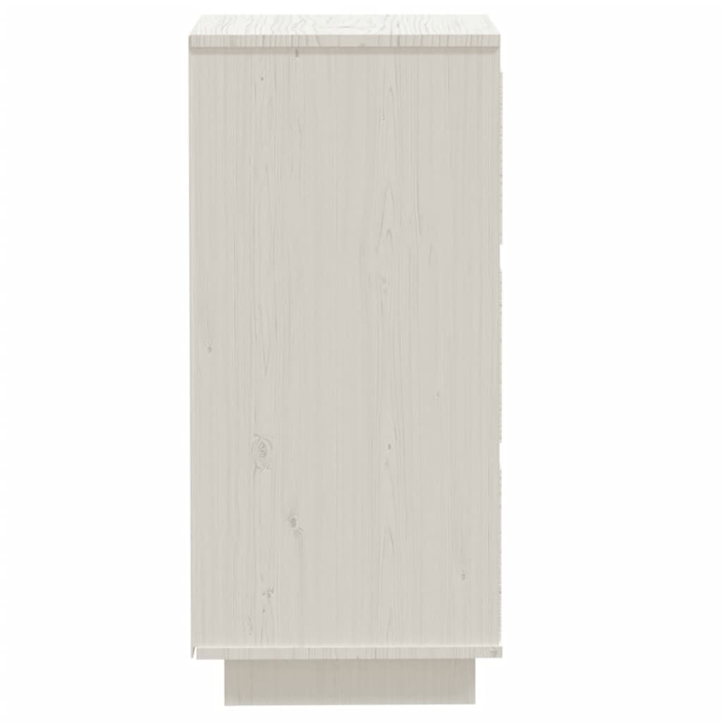 vidaXL Aparador 2 uds madera maciza de pino blanco 32x34x75 cm