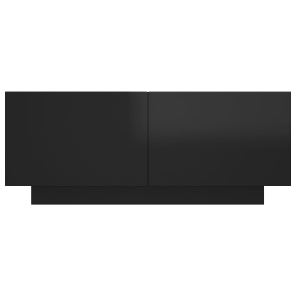 vidaXL Mueble de TV madera contrachapada negro brillante 100x35x40 cm