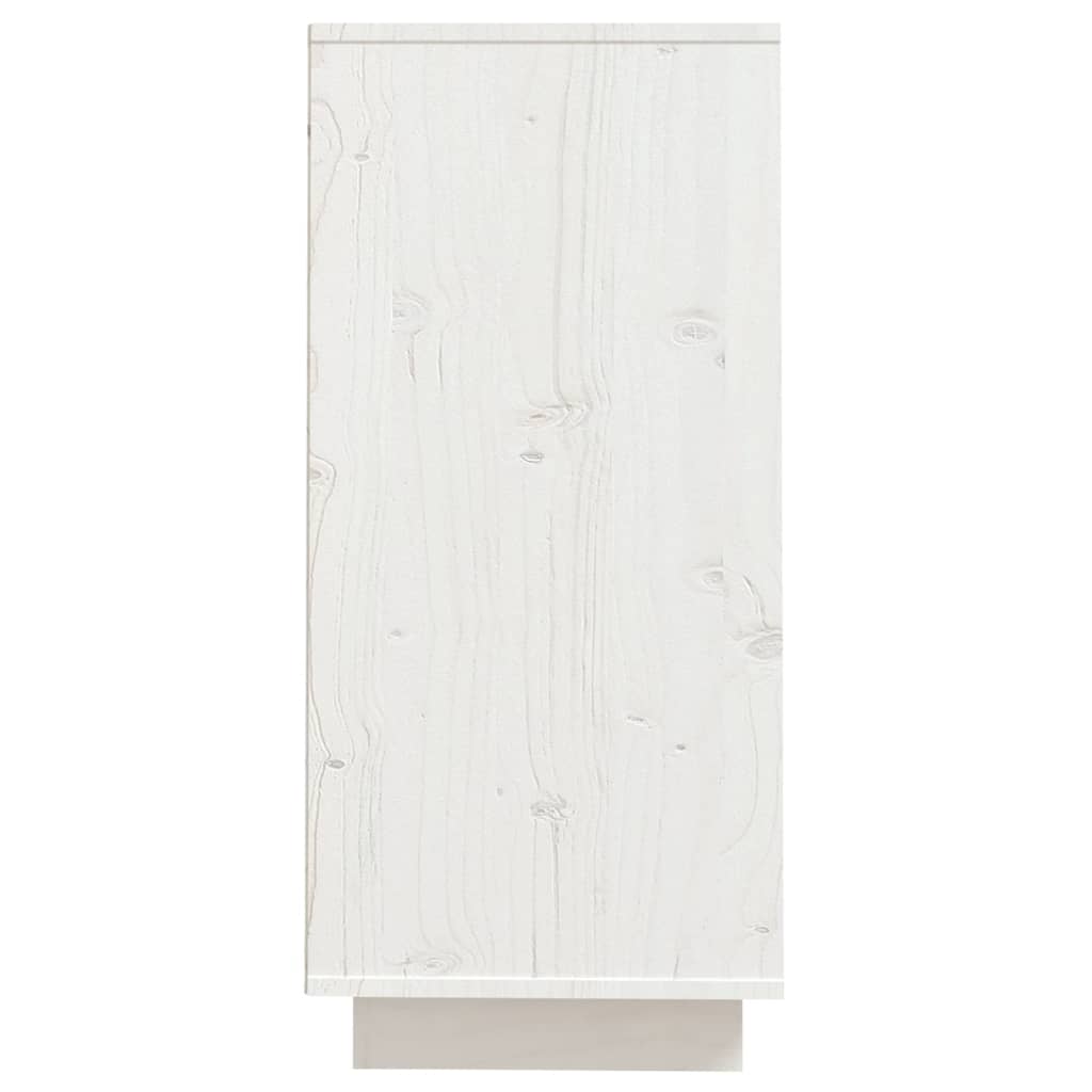 vidaXL Aparador de madera maciza de pino blanco 60x34x75 cm