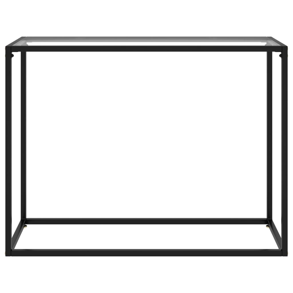 vidaXL Mesa consola vidrio templado transparente 100x35x75 cm