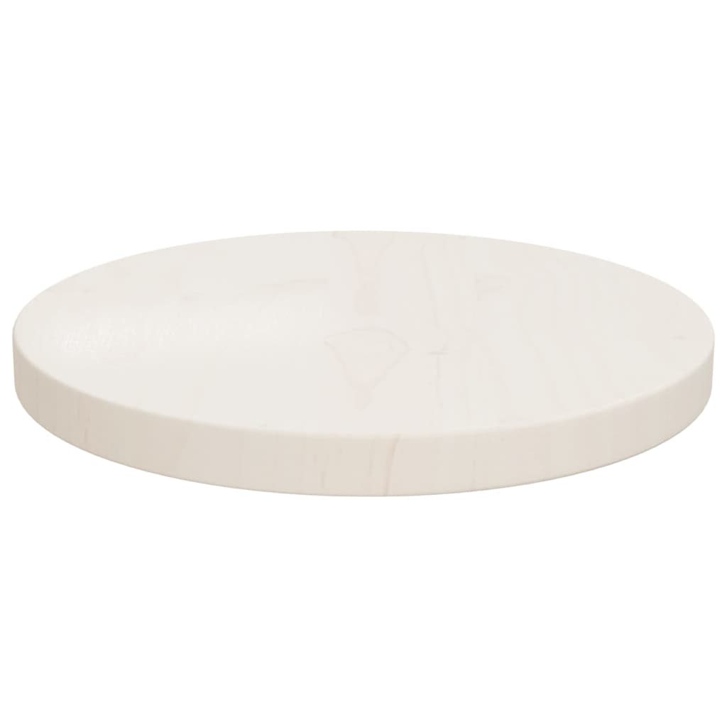 vidaXL Superficie de mesa madera maciza de pino blanco Ø30x2,5 cm