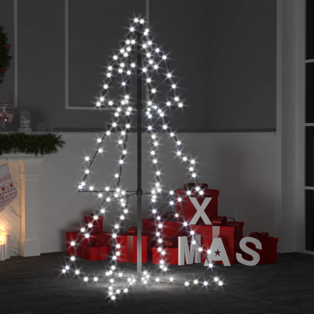 vidaXL Árbol de Navidad 160 LEDs interior y exterior 78x120 cm