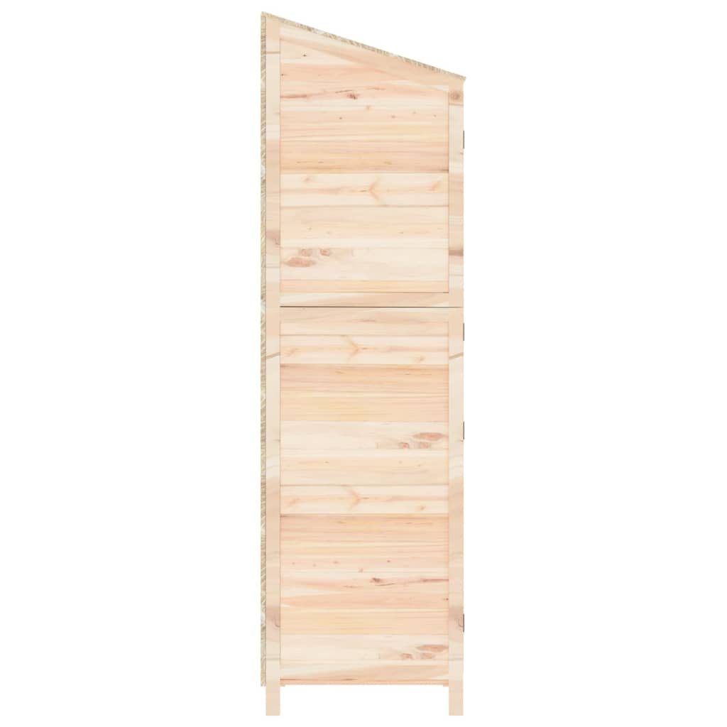vidaXL Cobertizo de jardín madera maciza de abeto 55x52x174,5 cm