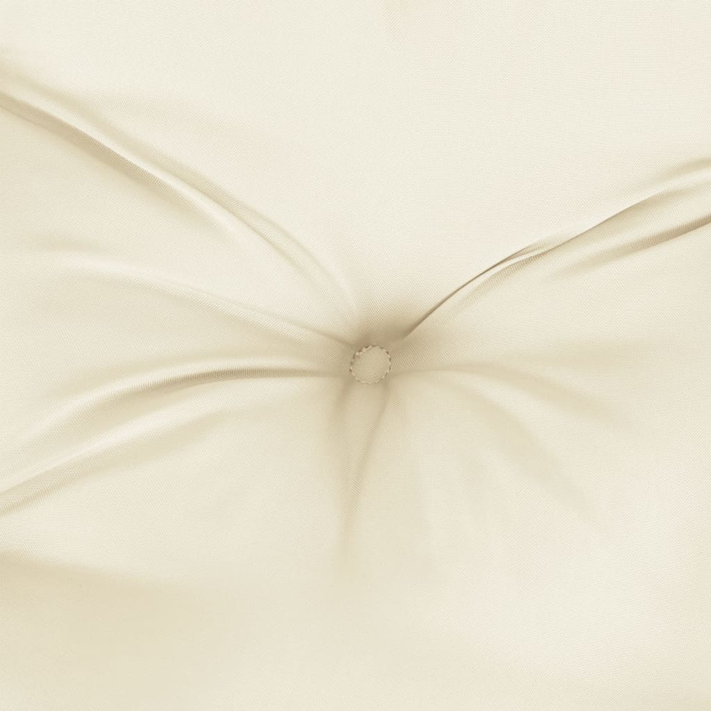 vidaXL Cojín de banco de jardín tela Oxford blanco crema 100x50x7 cm