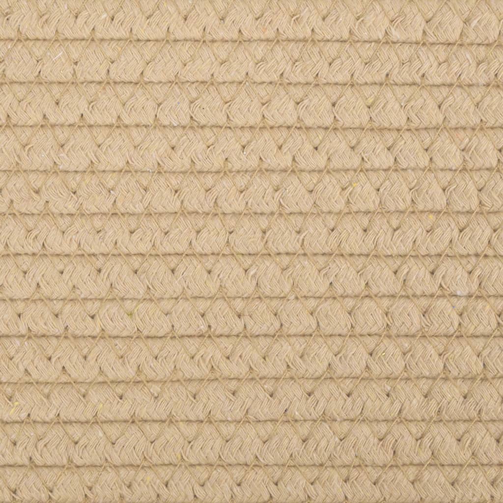 vidaXL Cesta de almacenaje algodón beige y blanco Ø38x46 cm