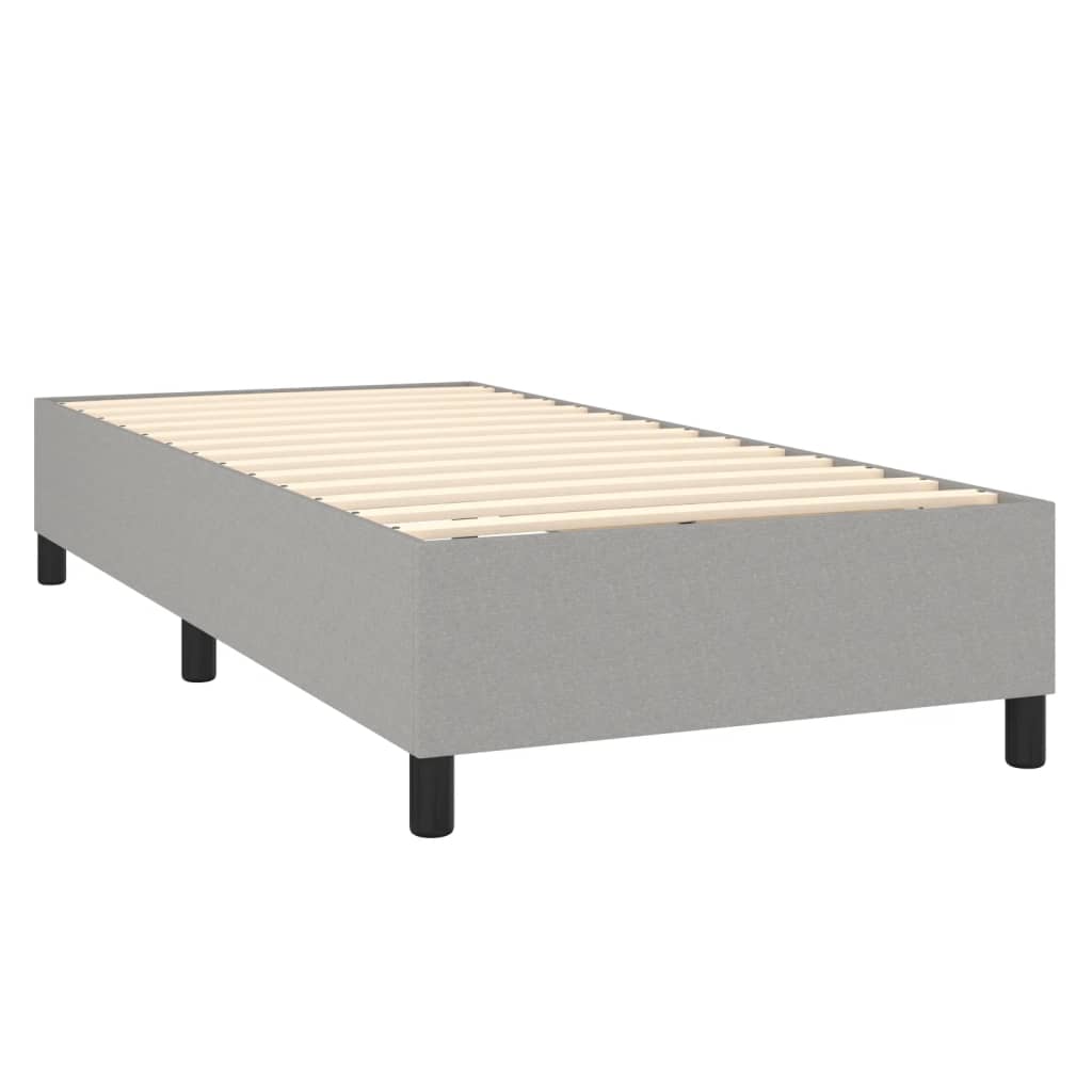 vidaXL Estructura de cama de tela gris claro 80x200 cm