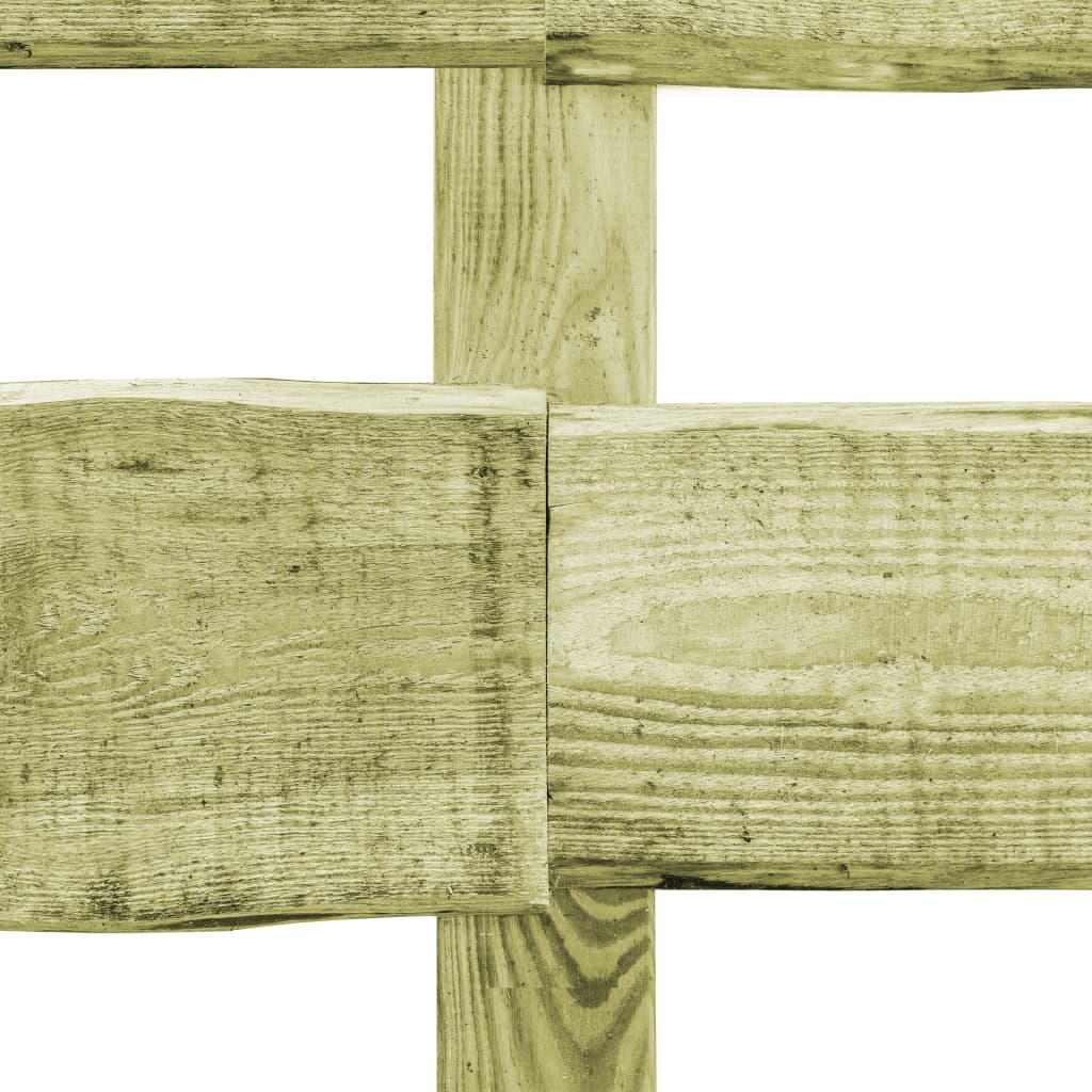 vidaXL Valla de jardín 2 travesaños madera de pino 60x510 cm