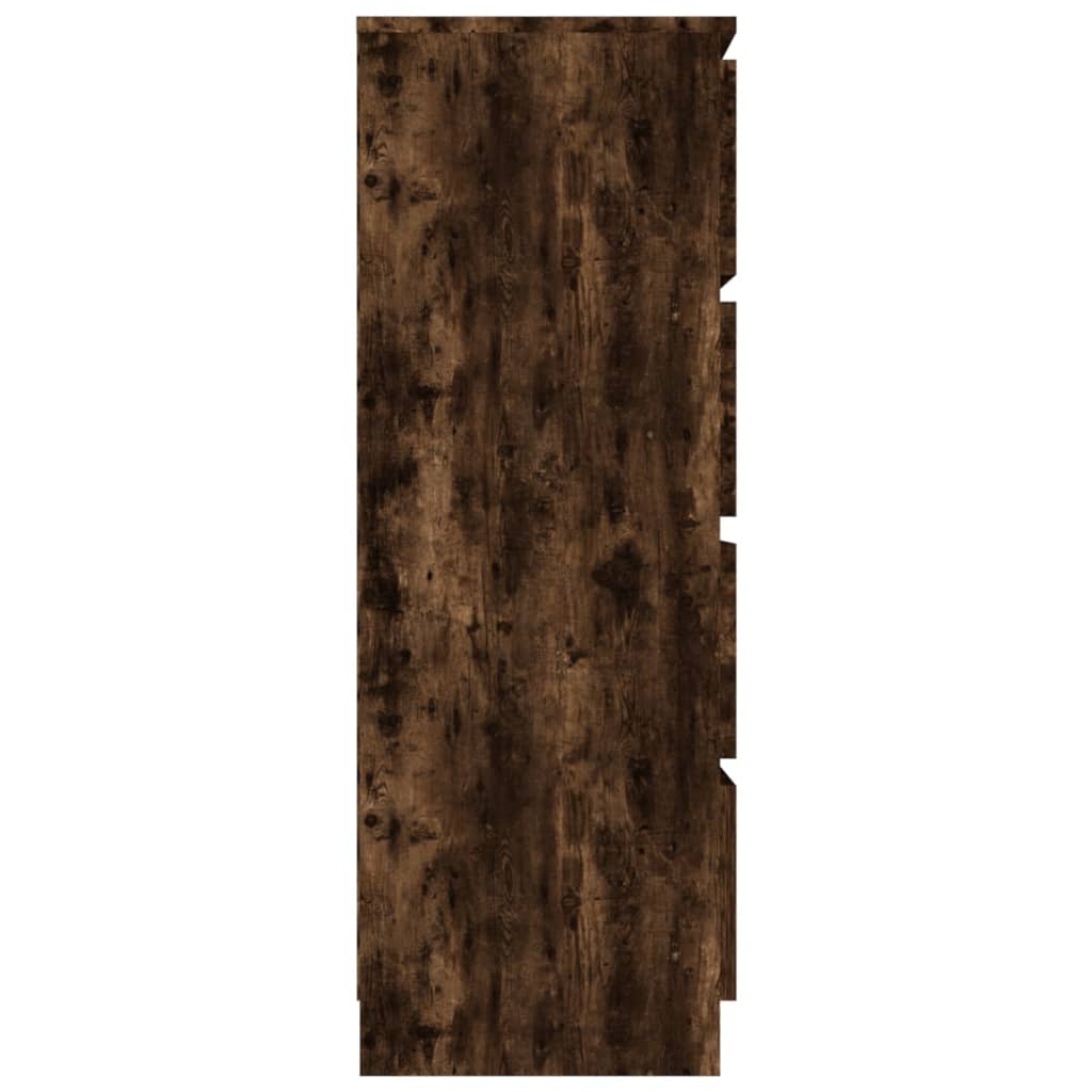 vidaXL Aparador madera contrachapada color roble ahumado 60x35x98,5 cm