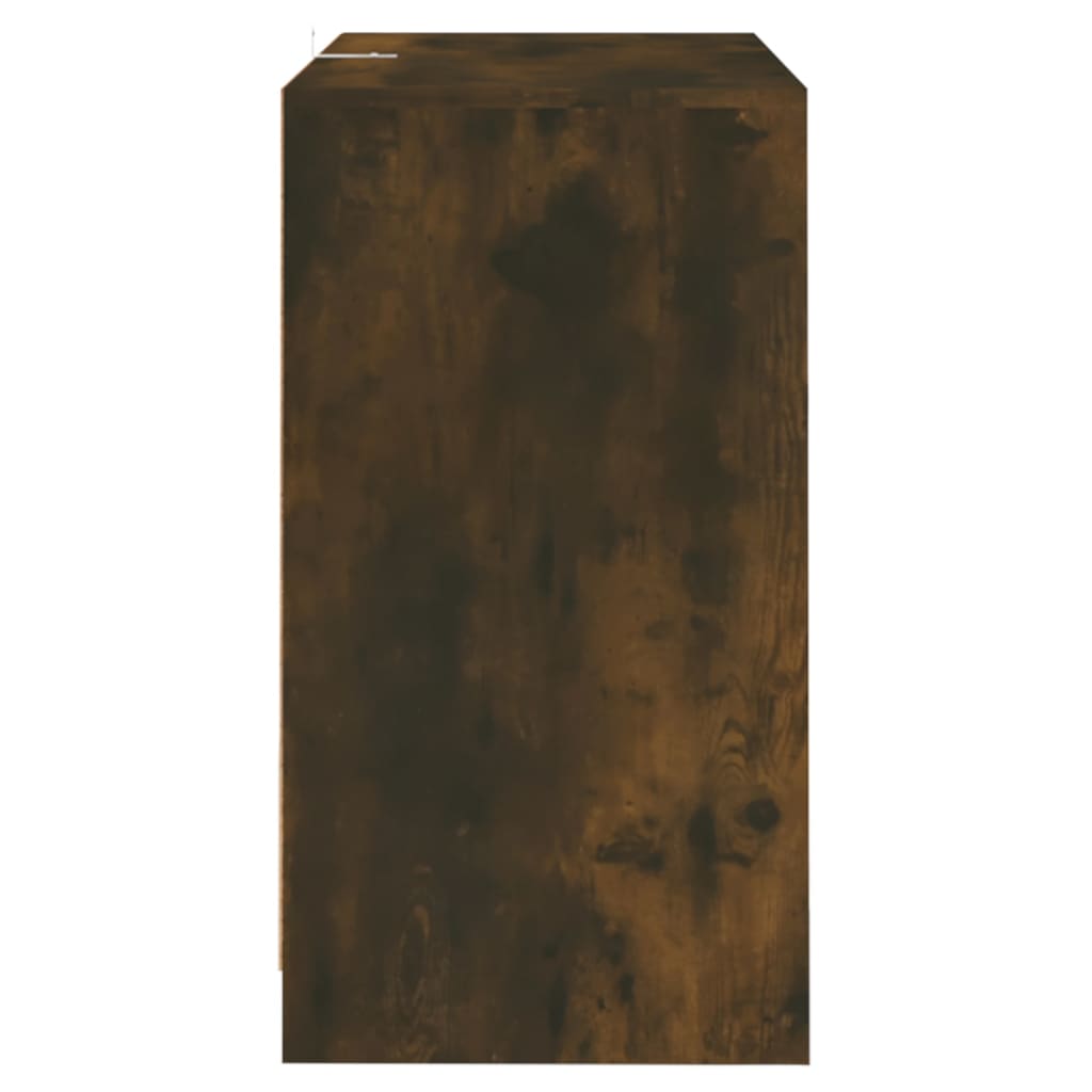 vidaXL Aparador madera contrachapada color roble ahumado 70x41x75 cm