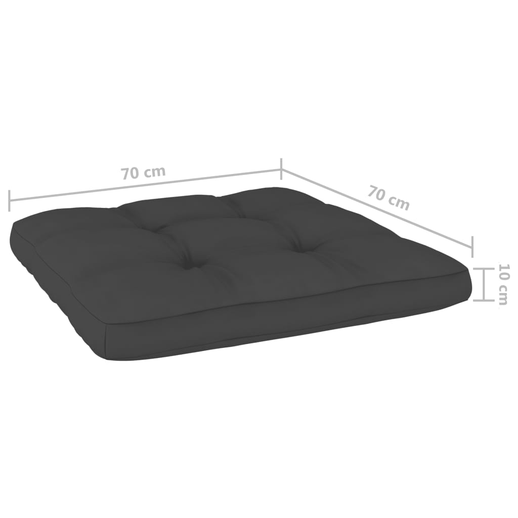 vidaXL Cojines para sofás de palets 2 piezas gris antracita