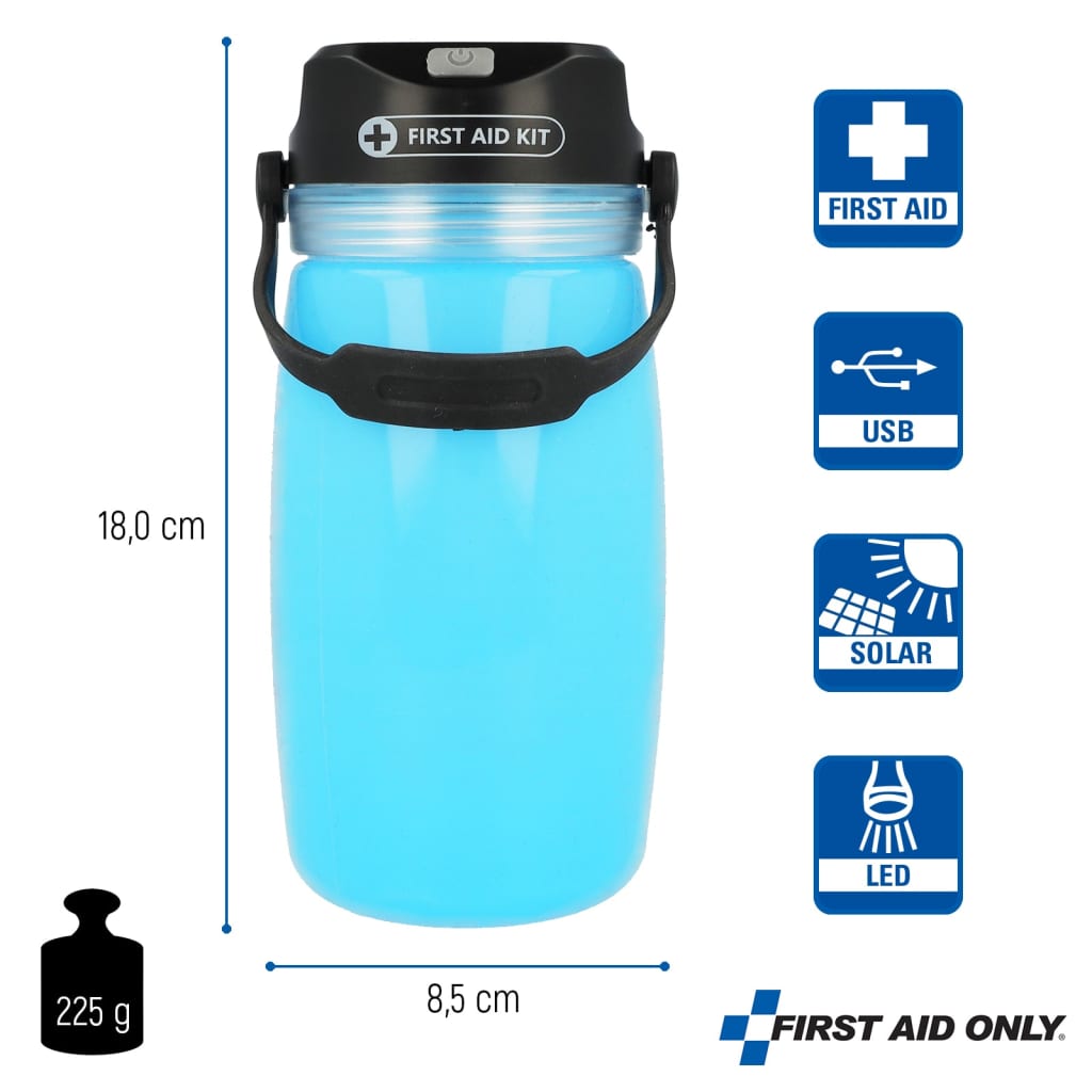 FIRST AID ONLY Kit de emergencia con lámpara de camping