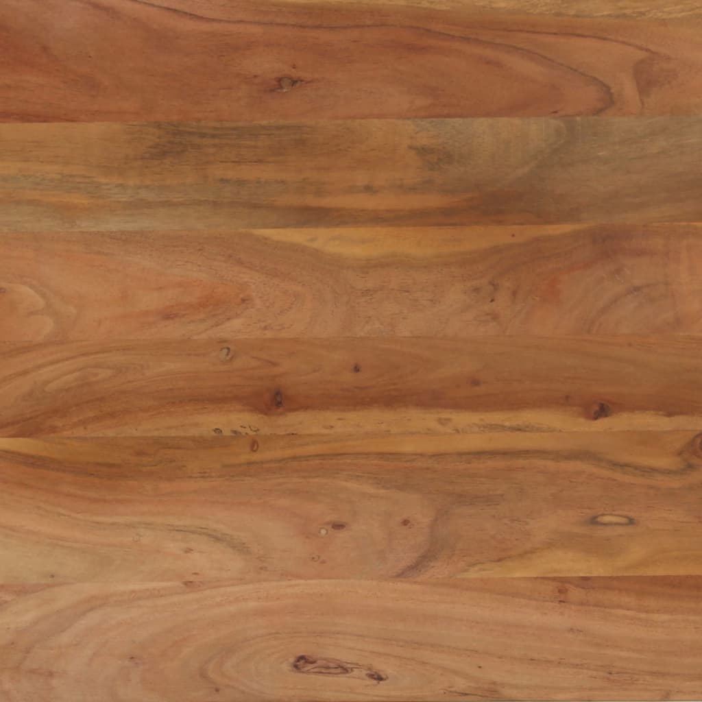 vidaXL Mesa de comedor de madera de acacia maciza y acero 120x60x76 cm