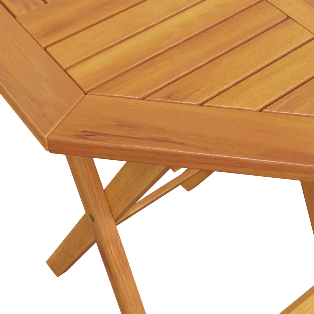 vidaXL Mesa de jardín plegable madera maciza de acacia Ø60x75 cm