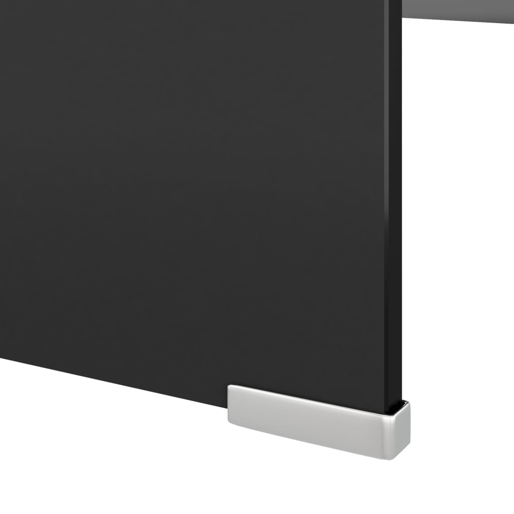 vidaXL Soporte para TV/Elevador monitor cristal negro 120x30x13 cm