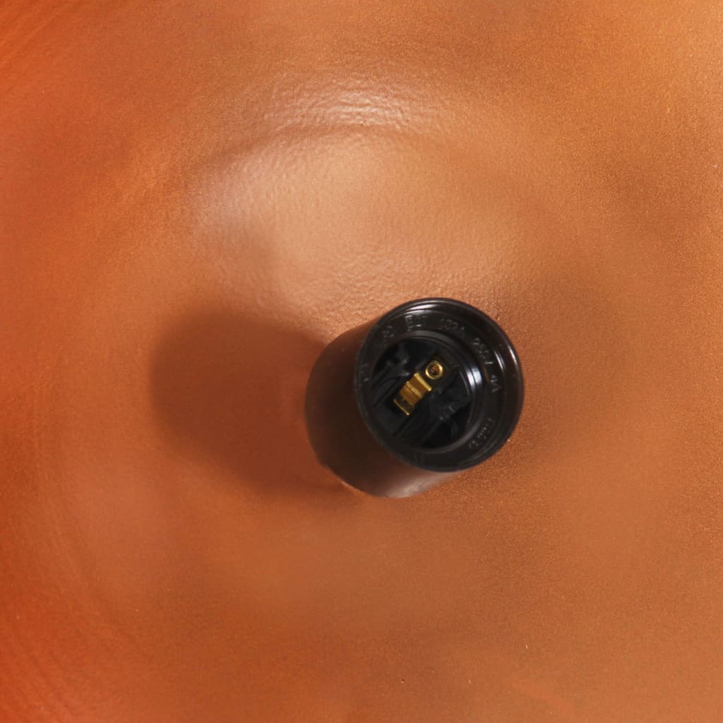 vidaXL Lámpara colgante industrial redonda mango cobre 42 cm E27