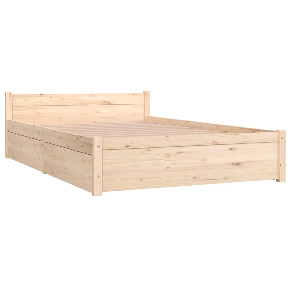 vidaXL Estructura de cama con cajones doble pequeña 120x190 cm
