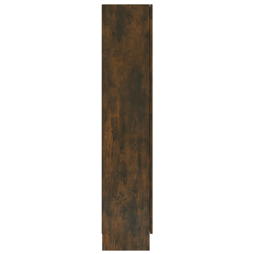 vidaXL Vitrina madera contrachapada roble ahumado 82,5x30,5x150 cm