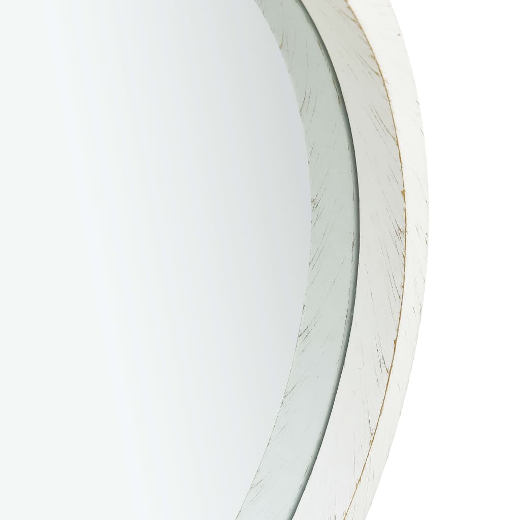 vidaXL Espejo de pared con correa blanco 60 cm