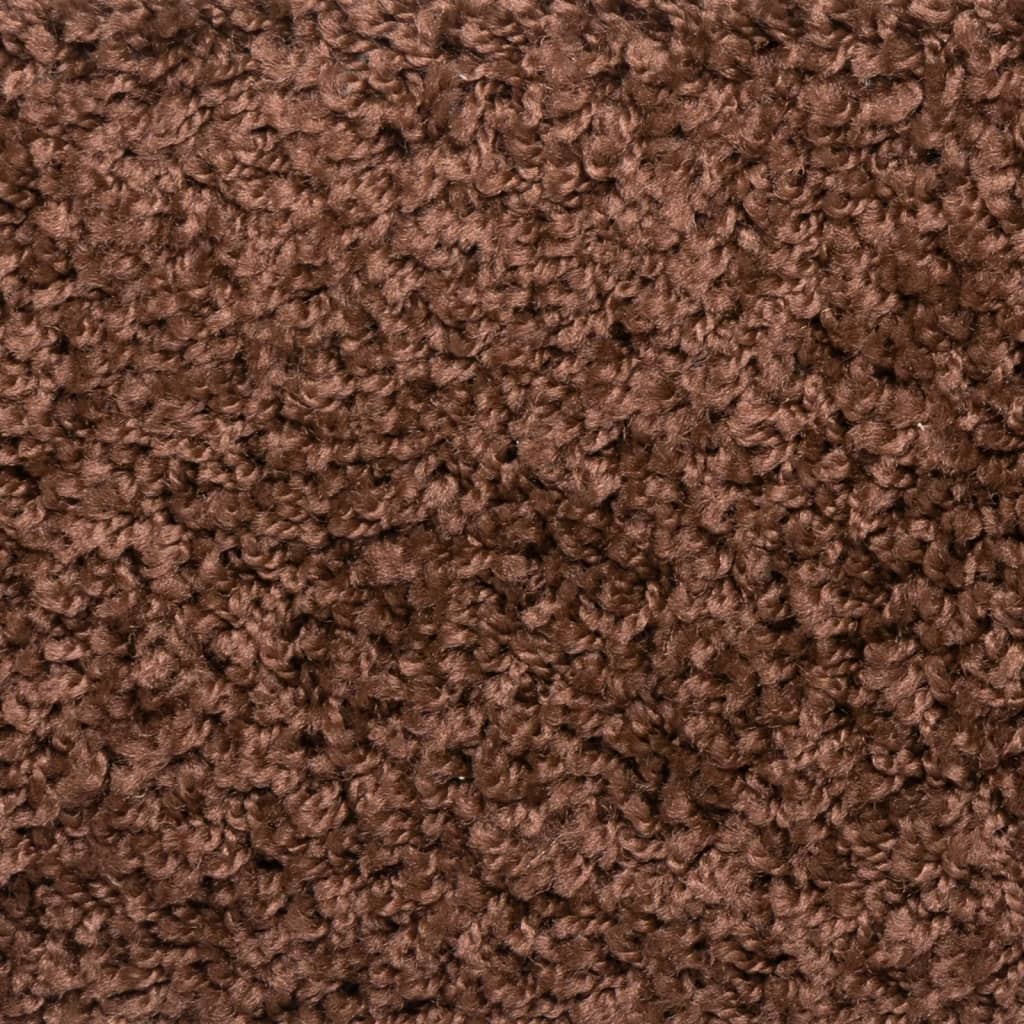 vidaXL Alfombras de peldaños de escalera 15 uds marrón 56x17x3 cm
