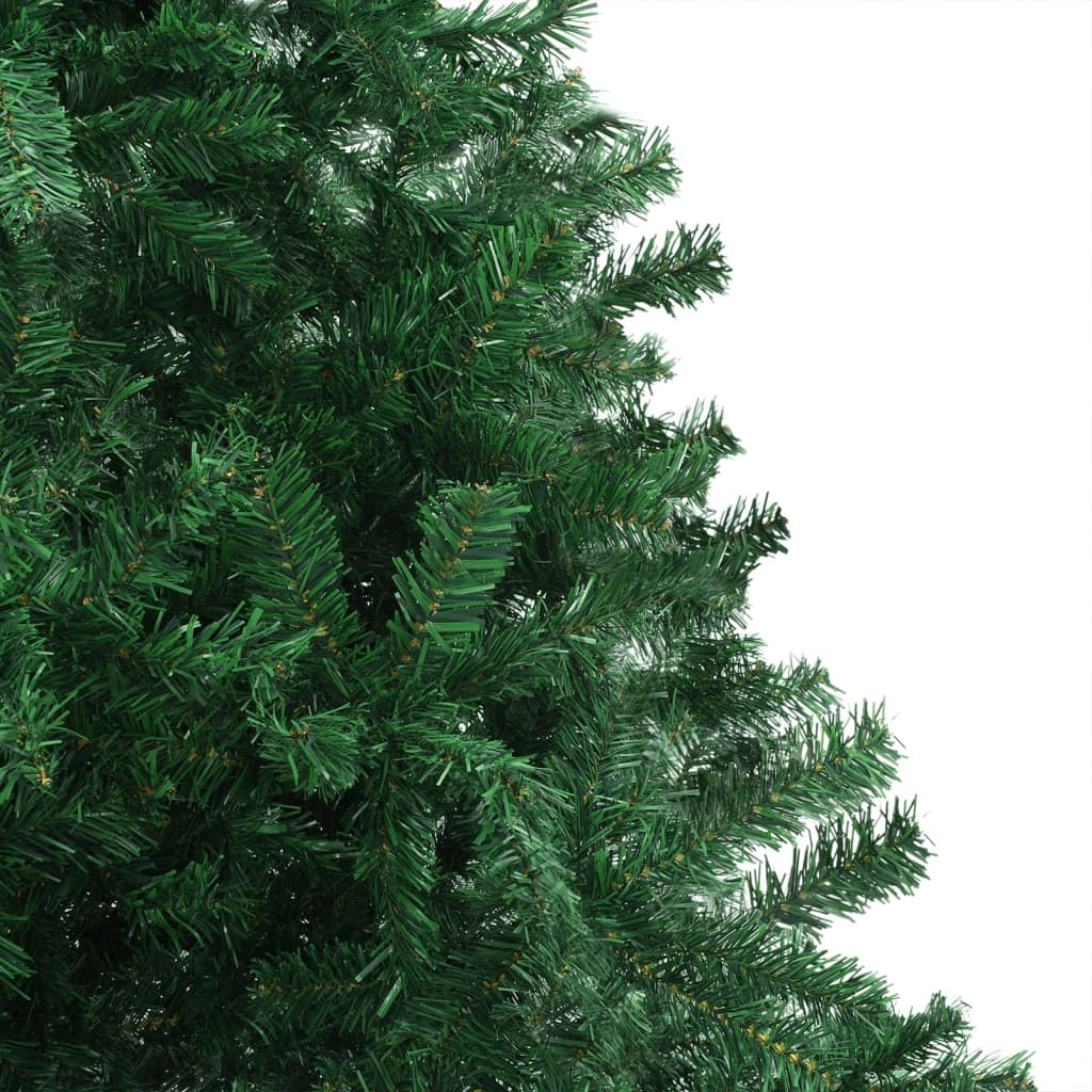 vidaXL Árbol de Navidad preiluminado con luces y bolas verde 500 cm