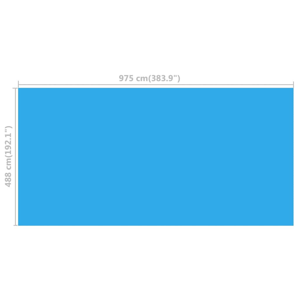 vidaXL Cubierta de piscina PE azul 975x488 cm