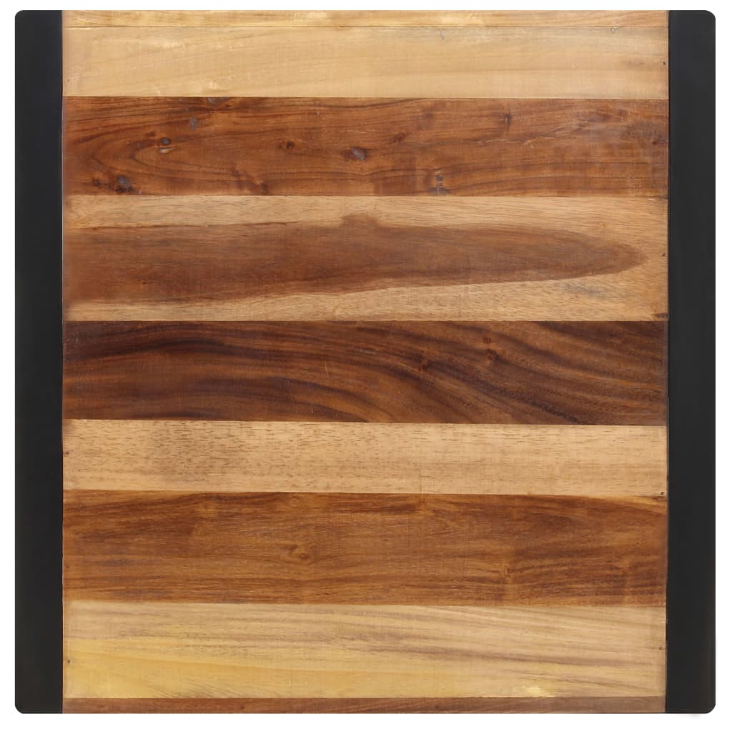vidaXL Mesa de comedor madera acacia acabado sheesham 70x70x75 cm