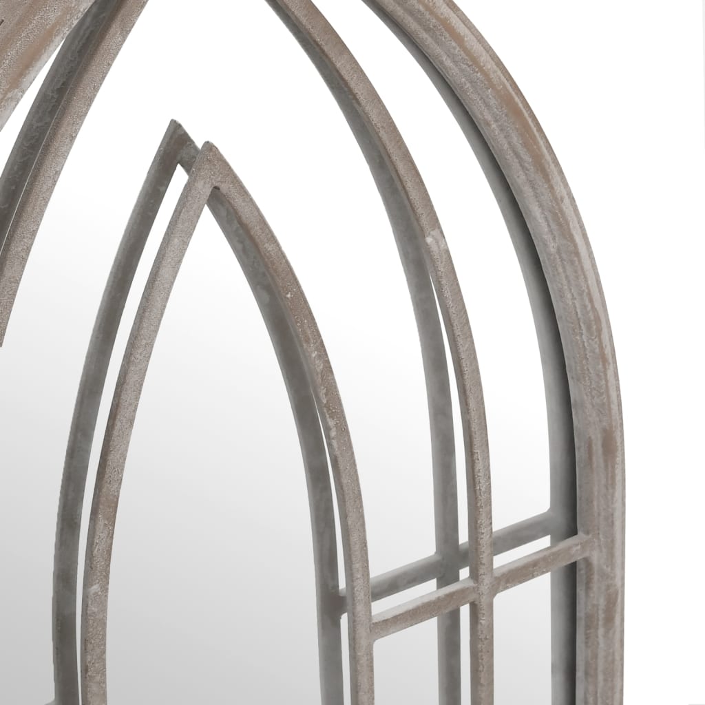 vidaXL Espejo de hierro color arena para uso interior 100x45 cm