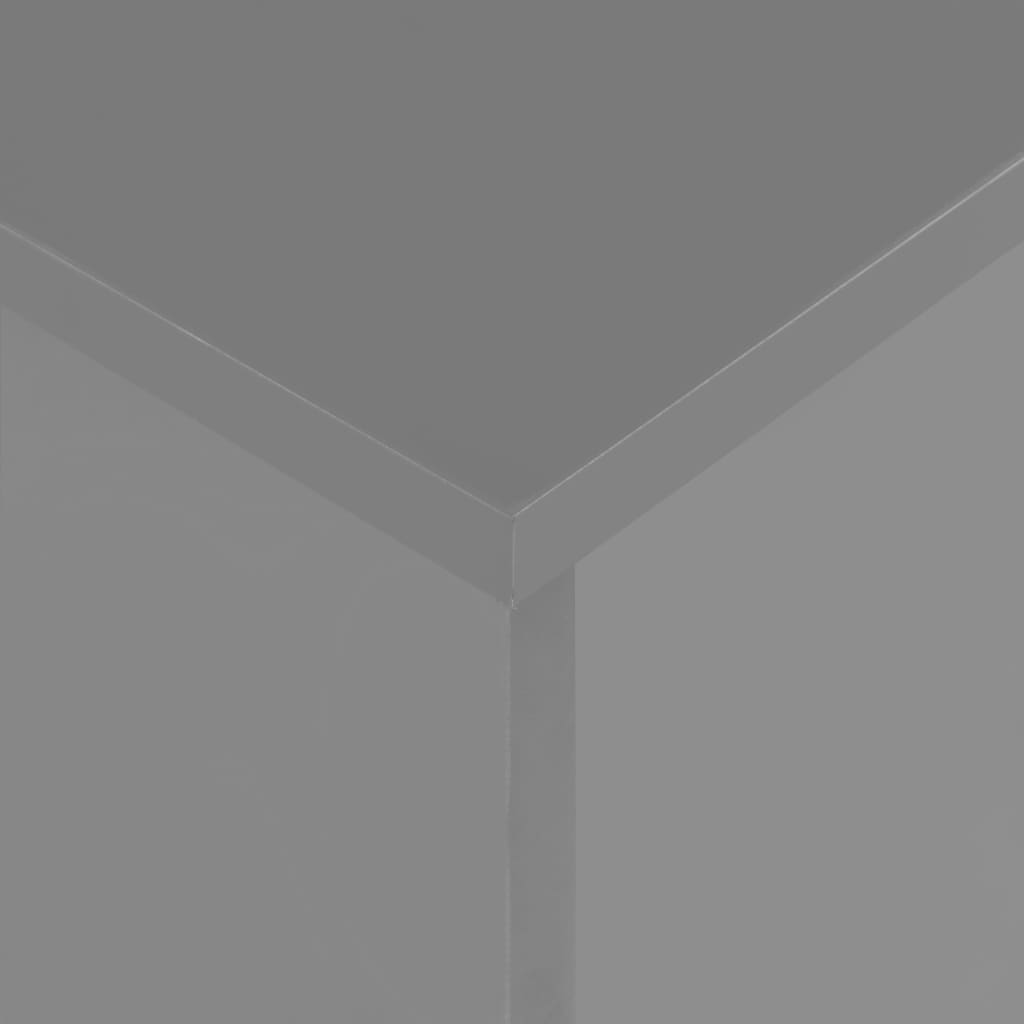 vidaXL Mesa de comedor extensible gris brillante 175x90x75 cm