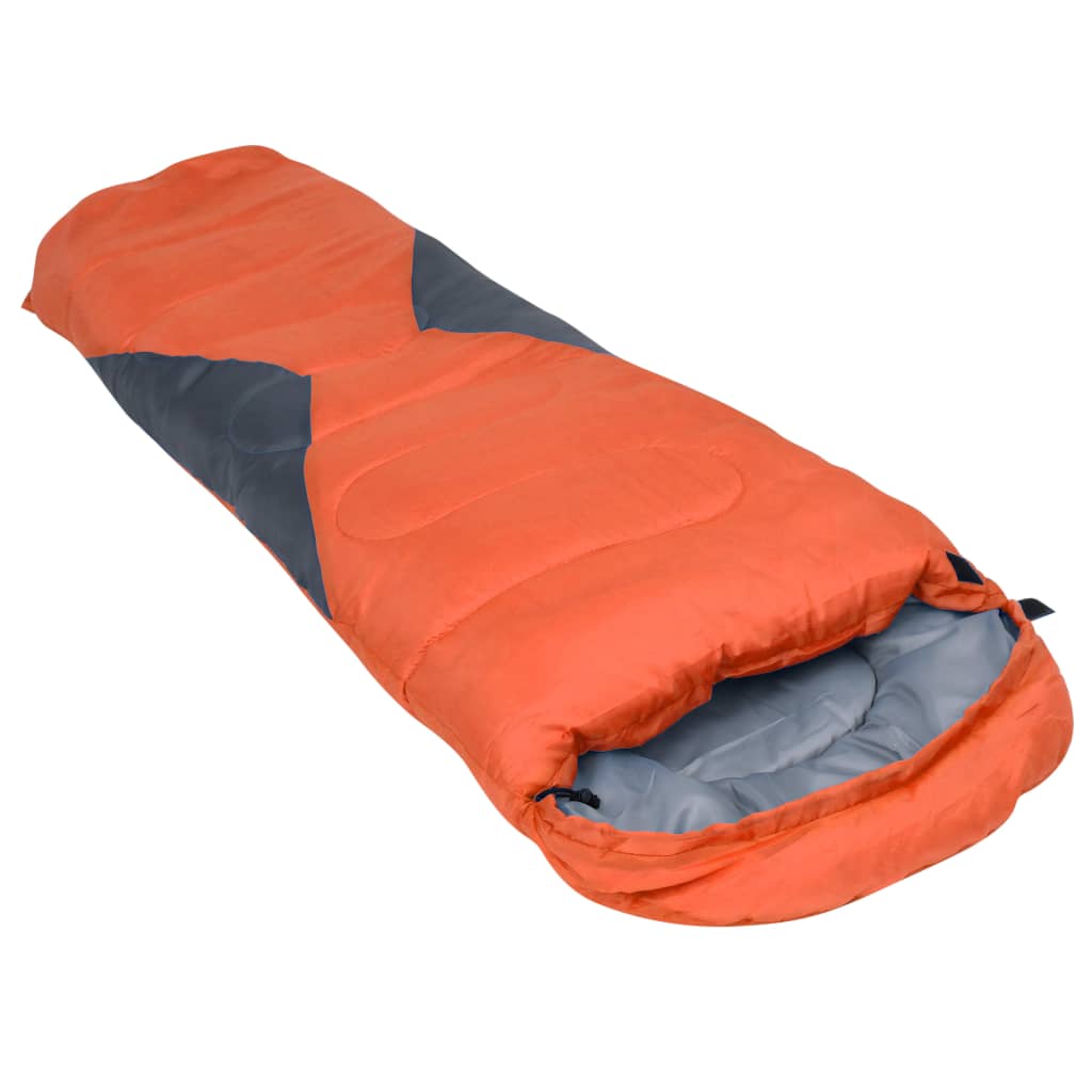 vidaXL Saco de dormir ligero para niños momia naranja 670 g 15°C