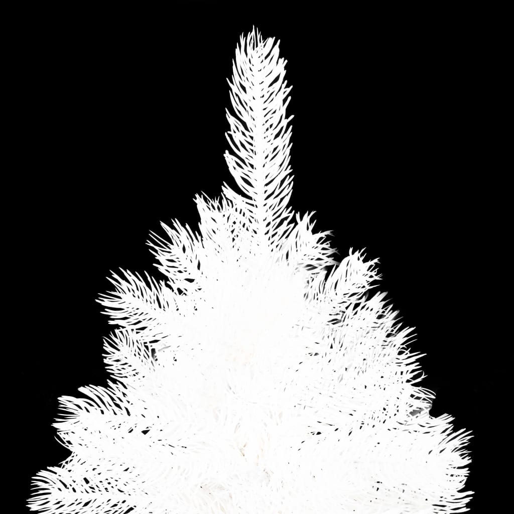 vidaXL Árbol artificial de Navidad con hojas realistas blanco 150 cm