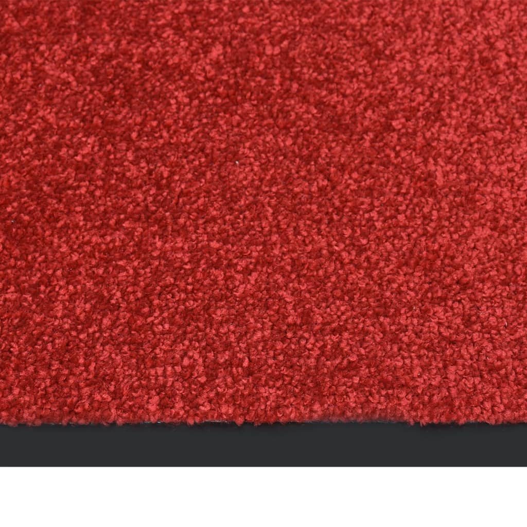 vidaXL Felpudo rojo 80x120 cm