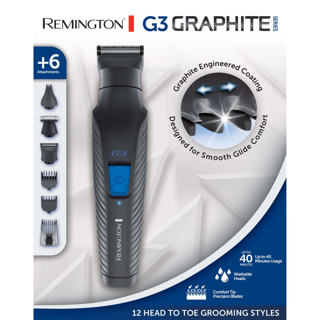 REMINGTON Kit de maquinilla cortapelos G3 Series PG3000 grafito