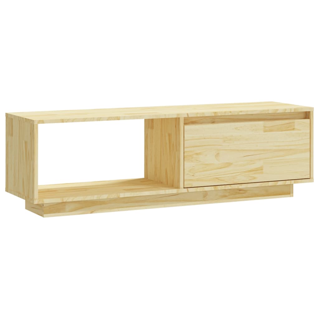 vidaXL Mueble de TV de madera maciza de pino 110x30x33,5 cm