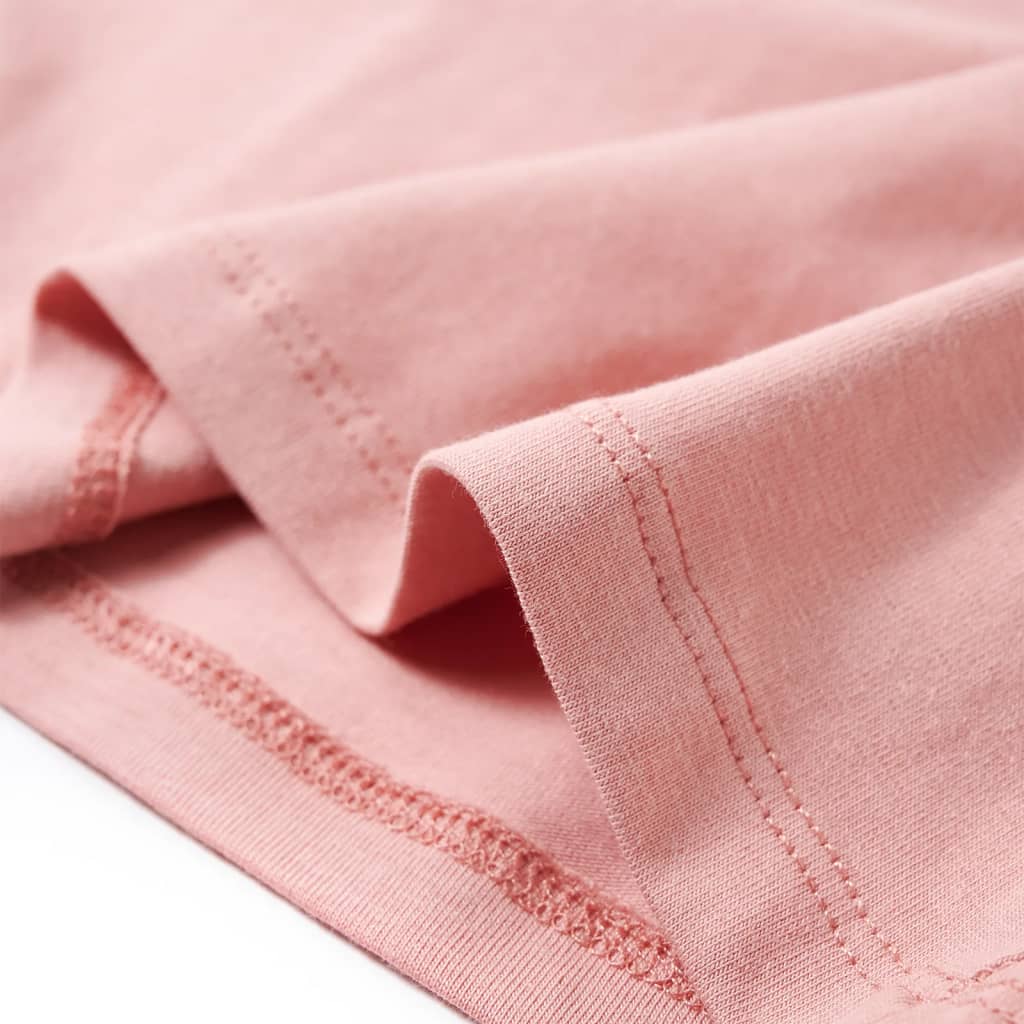 Camiseta infantil de manga larga rosa 92