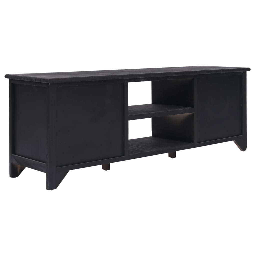 vidaXL Mueble para TV de madera negro 115x30x40 cm